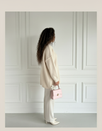 Pull Chiara Oversize Col Montant Femme – Maille Couture, Longue ou Courte Style Cocooning Chic