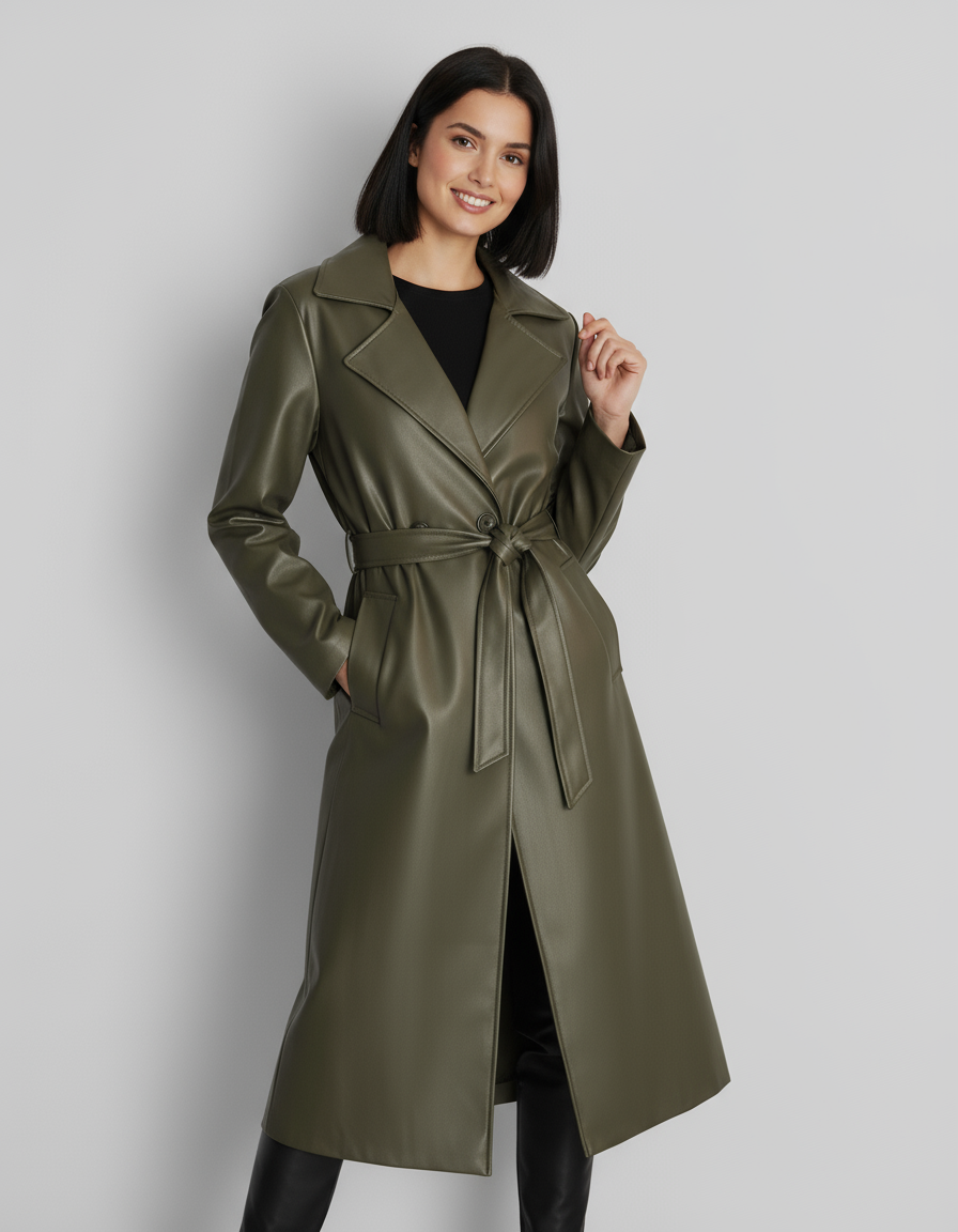 Trench Chaï simili cuir
