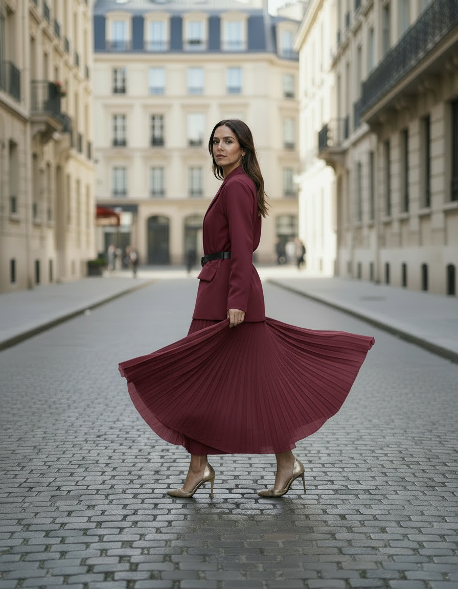 ROBE BLAZER JUPE PLISSE PIECE UNIQUE