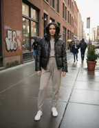 Doudoune chaude effet satiné