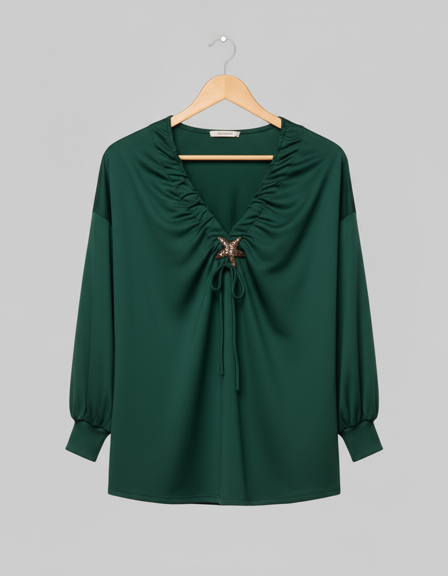 Blouse broche étoile