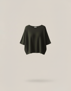 Pull 100% laine femme – Coupe fluide & élégante – kaki