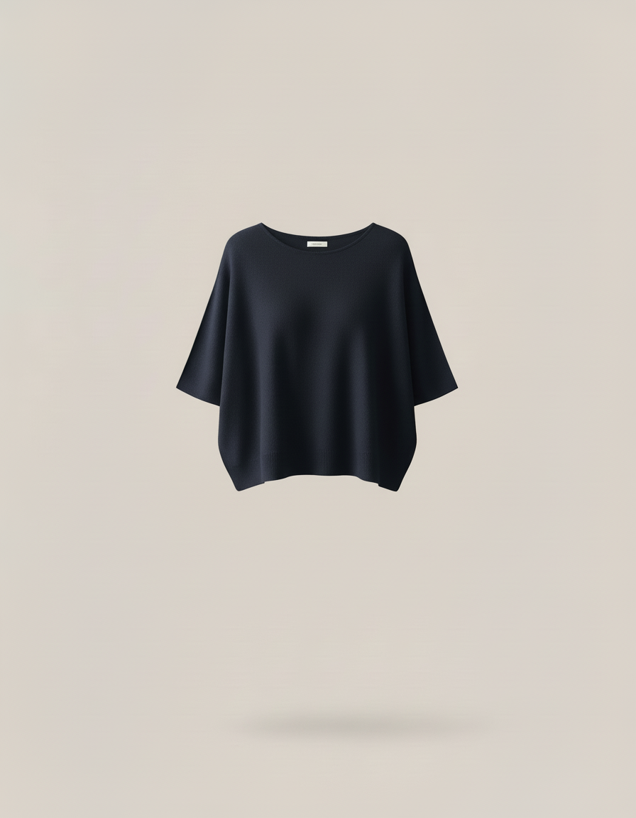 Pull 100% laine femme – Coupe fluide & élégante – bleu marine