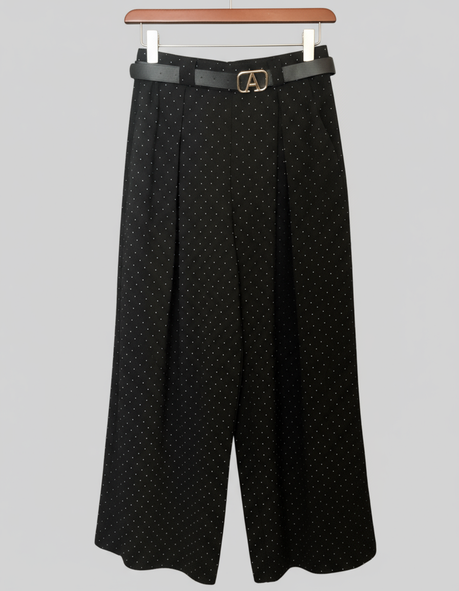 Pantalon palazzo paillettes