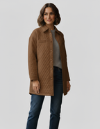 Blouson Matelassé Femme – Coupe Longue Élégante & Légère (Bella Linea)