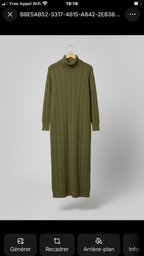 Robe Pull Longue Femme – Maille Torsadée & Col Roulé (Coupe Chic et Chaude)