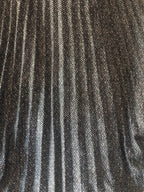 Jupe plissée tweed scintillante – Jupe longue gris métal – Taille 34 à 44