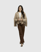 Veste Frangée Effet Suédine Femme – Made in Italy Style Bohème Chic