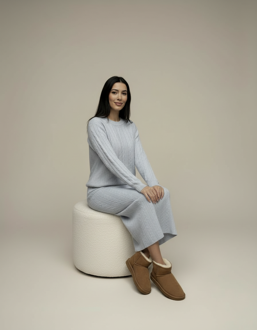 Ensemble maille Louna – Jupe longue & pull assorti – Chic et confortable