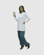 Tee-shirt Oversize Femme – Tissu Épais Effet Sweat (Coupe Fluide ALMA)