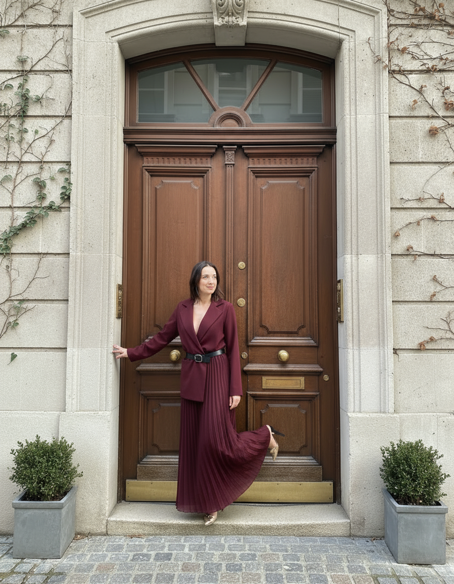 ROBE BLAZER JUPE PLISSE PIECE UNIQUE