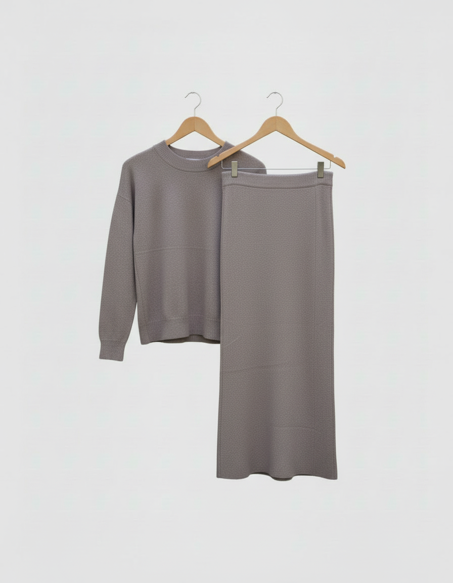 Ensemble Maille Chic Femme – Jupe Longue & Pull