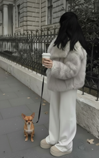 Manteau Diva effet fourrure