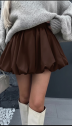 Jupe Pop Bulle chocolat- Volume & Style