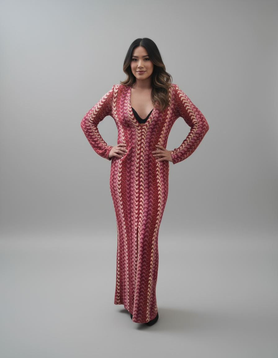 ROBE MAILLE CROCHET PIECE UNIQUE