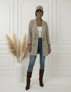 Veste de blazer oversize Beige sable