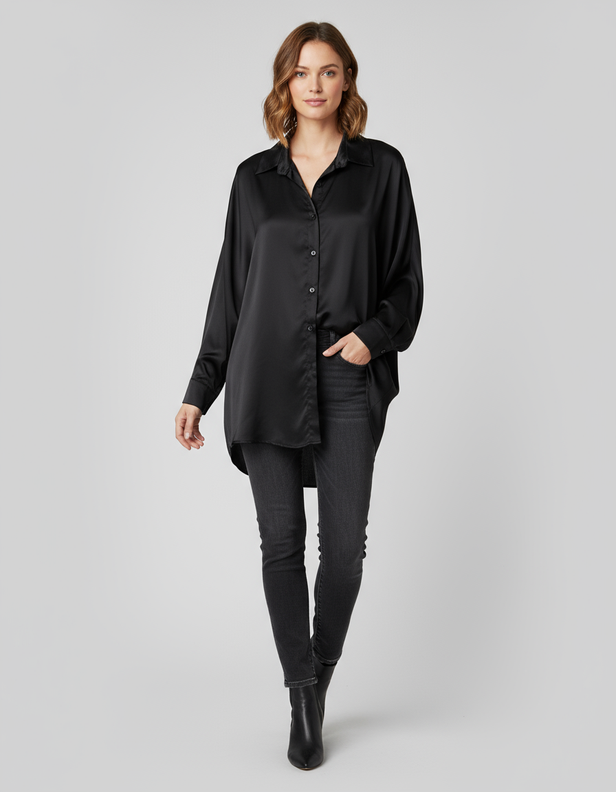 Chemise Serena longue satin