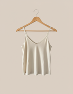 Débardeur Fluide Kaki – Bretelles Fines, Coupe Ample & Confort