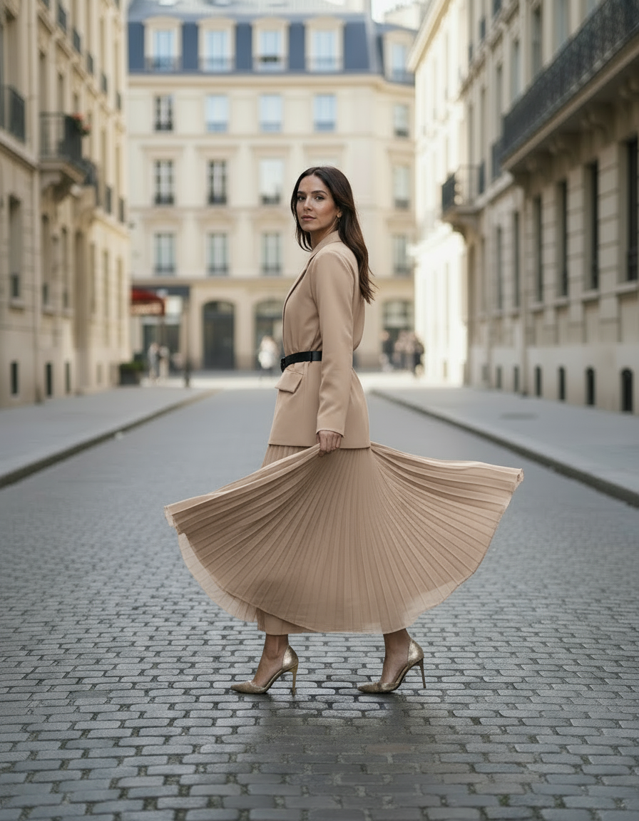 ROBE BLAZER JUPE PLISSE PIECE UNIQUE