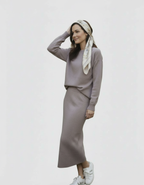 Ensemble Maille Chic Femme – Jupe Longue & Pull