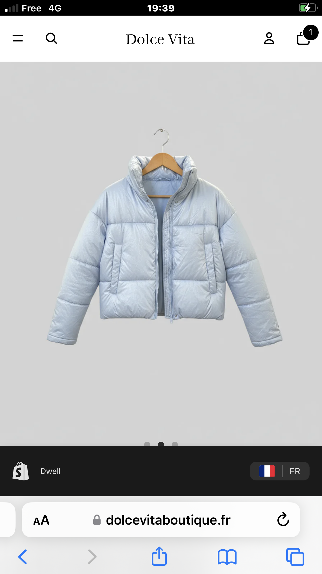 Doudoune chaude effet satiné