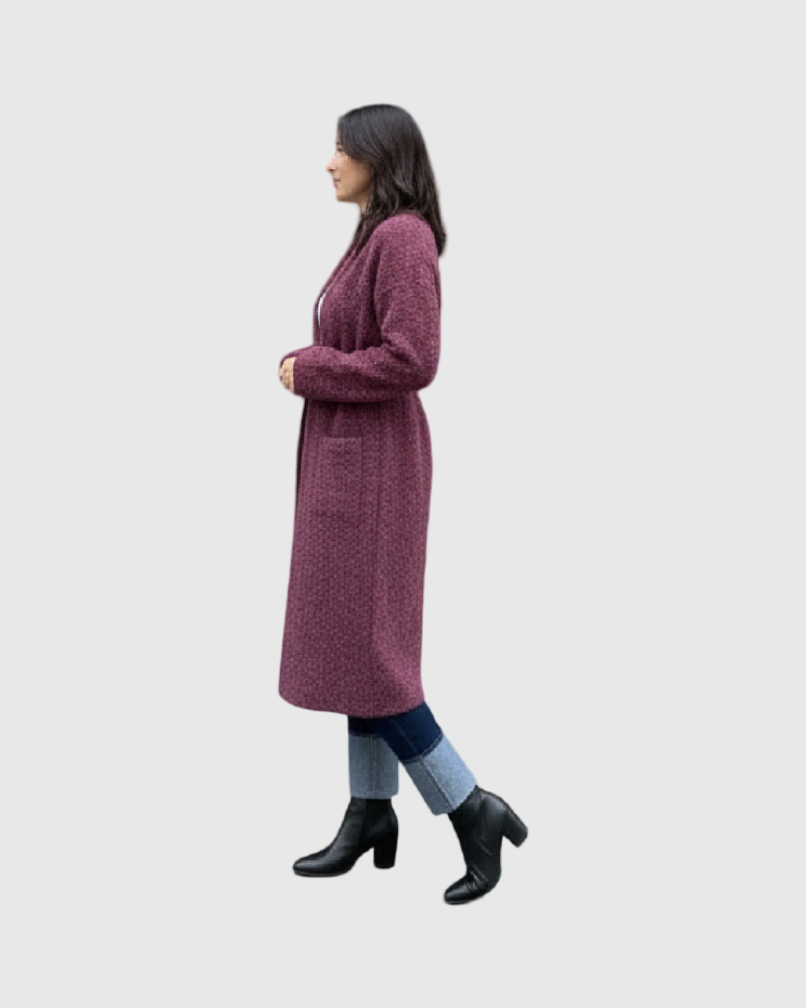 Manteau Long Laine Brossée Femme – Made in Italy (Coupe Chic & Oversize)