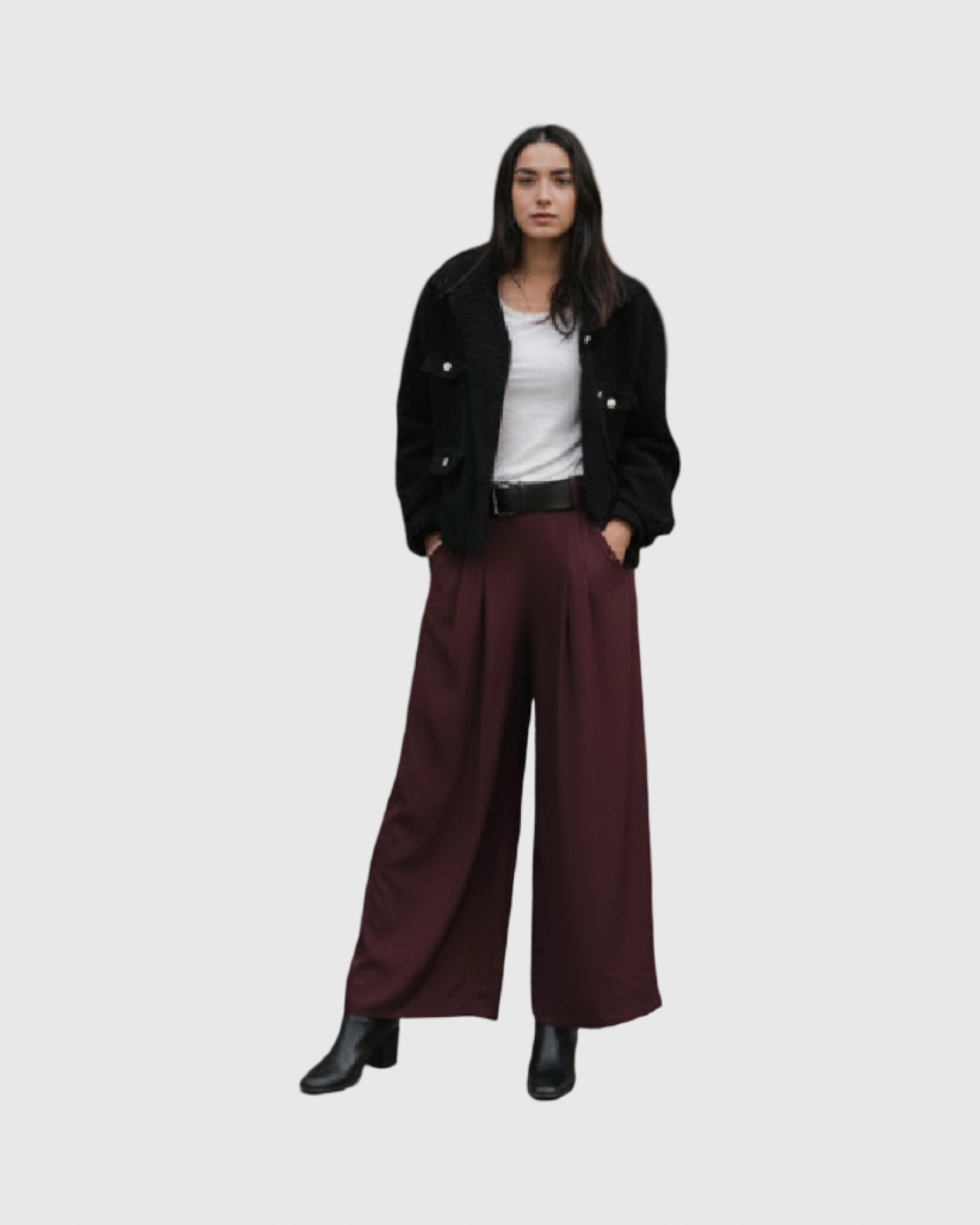 Pantalon Palazzo Taille Haute Femme – Coupe Fluide & Chic