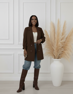 Veste de blazer oversize Chocolat