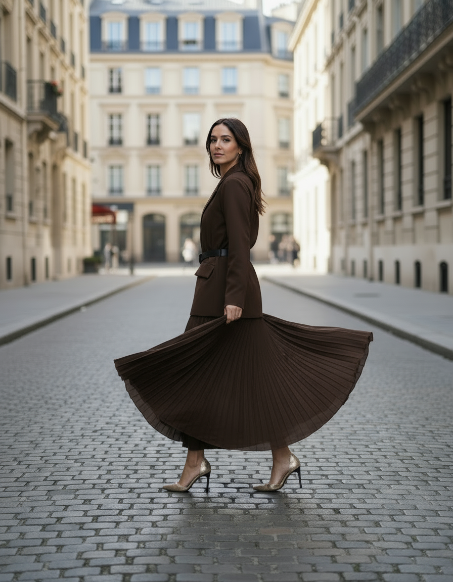 ROBE BLAZER JUPE PLISSE PIECE UNIQUE