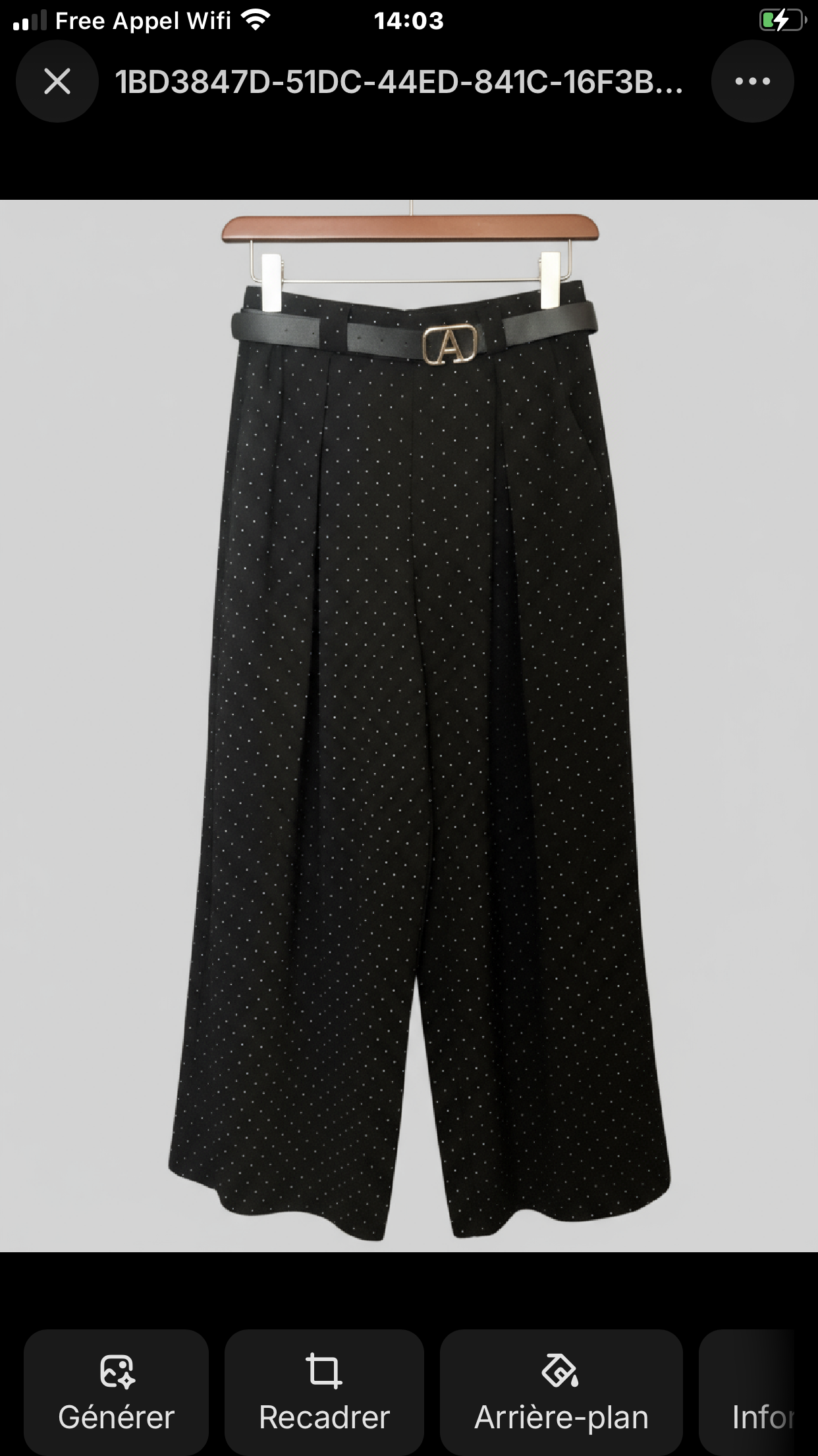 Pantalon ÉLYA Noir  Full Strass – Taille Haute Fluide Chic du 34 au 44