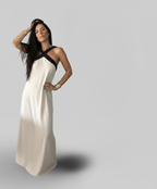 Robe croisées Bella Notte - Crème