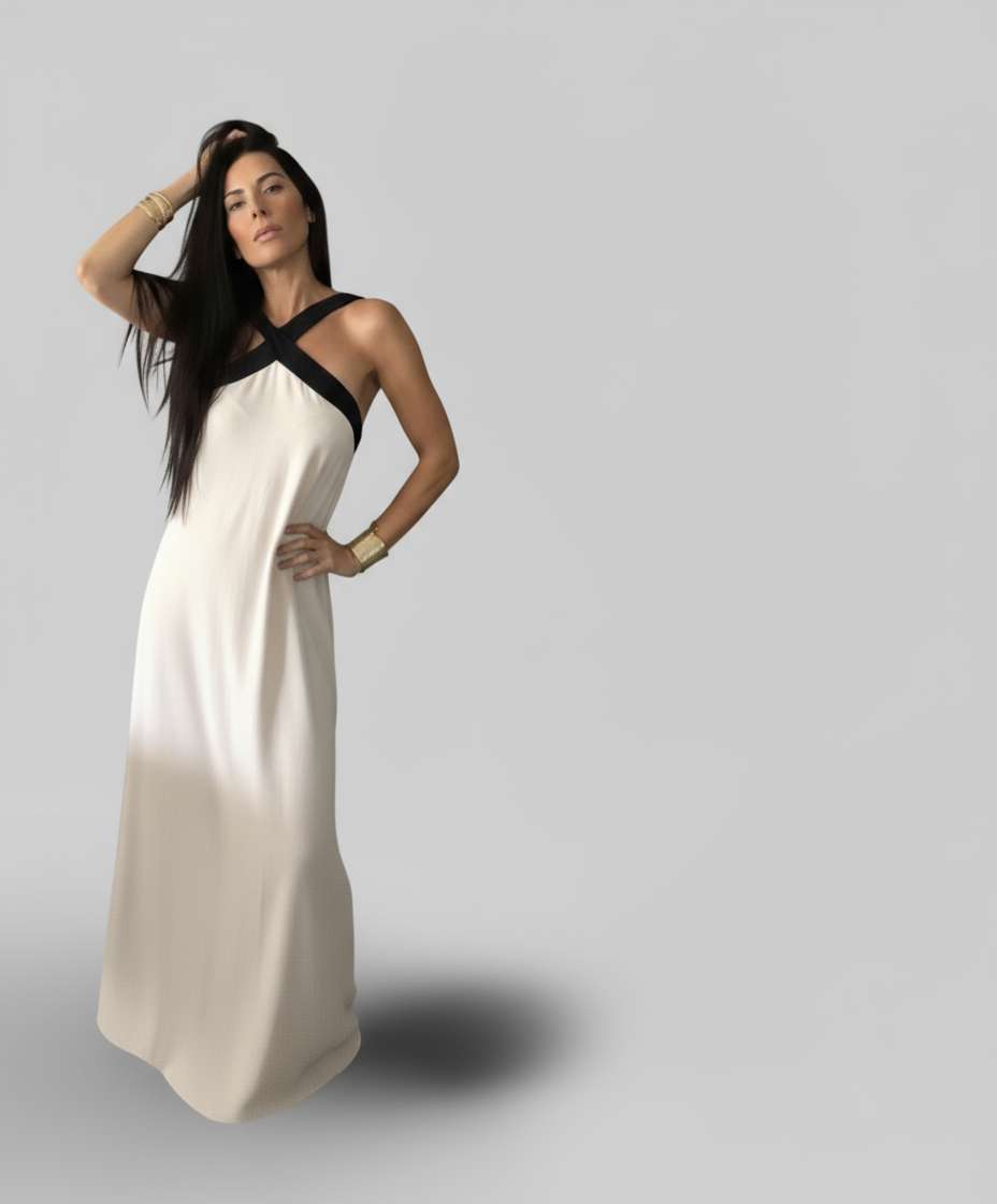 Robe croisées Bella Notte - Crème