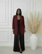 Veste de blazer oversize Bordeaux