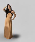 Robe croisées Bella Notte Camel