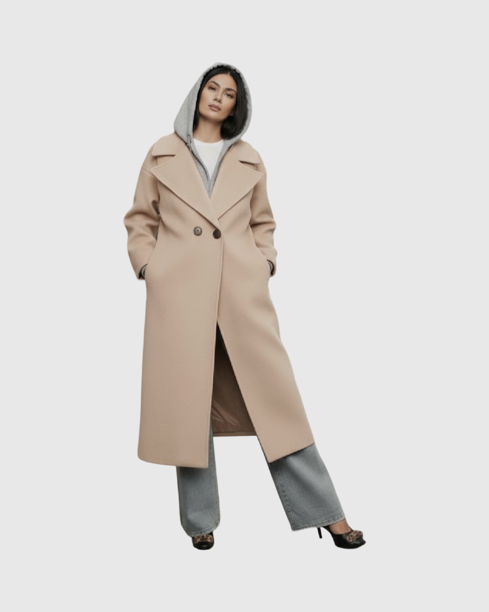 Manteau Icône à Capuche – Élégance Moderne Dolce Vita