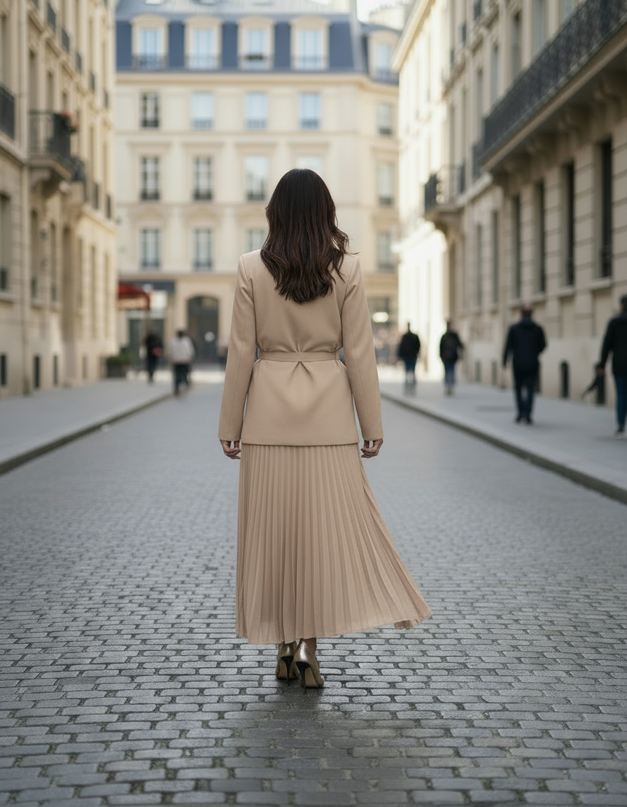 ROBE BLAZER JUPE PLISSE PIECE UNIQUE