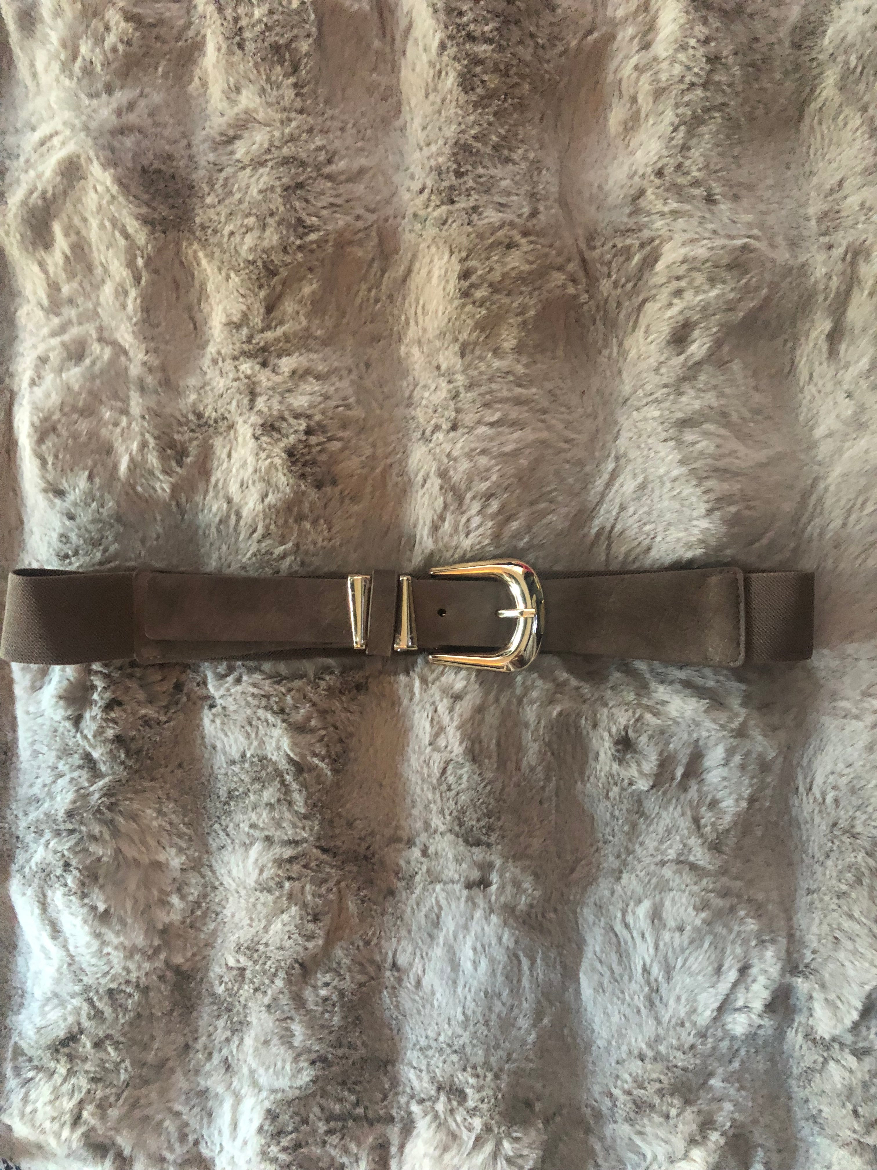 Ceinture élastique femme – boucle dorée chic – taille 34 à 46 – Sofia