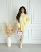 Pull Oversize Col Montant Femme – Maille Couture, Longue ou Courte Style Cocooning Chic