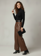 Pantalon large en similicuir – Taille 34 à 44 | Coupe chic & moderne Dolce Vita