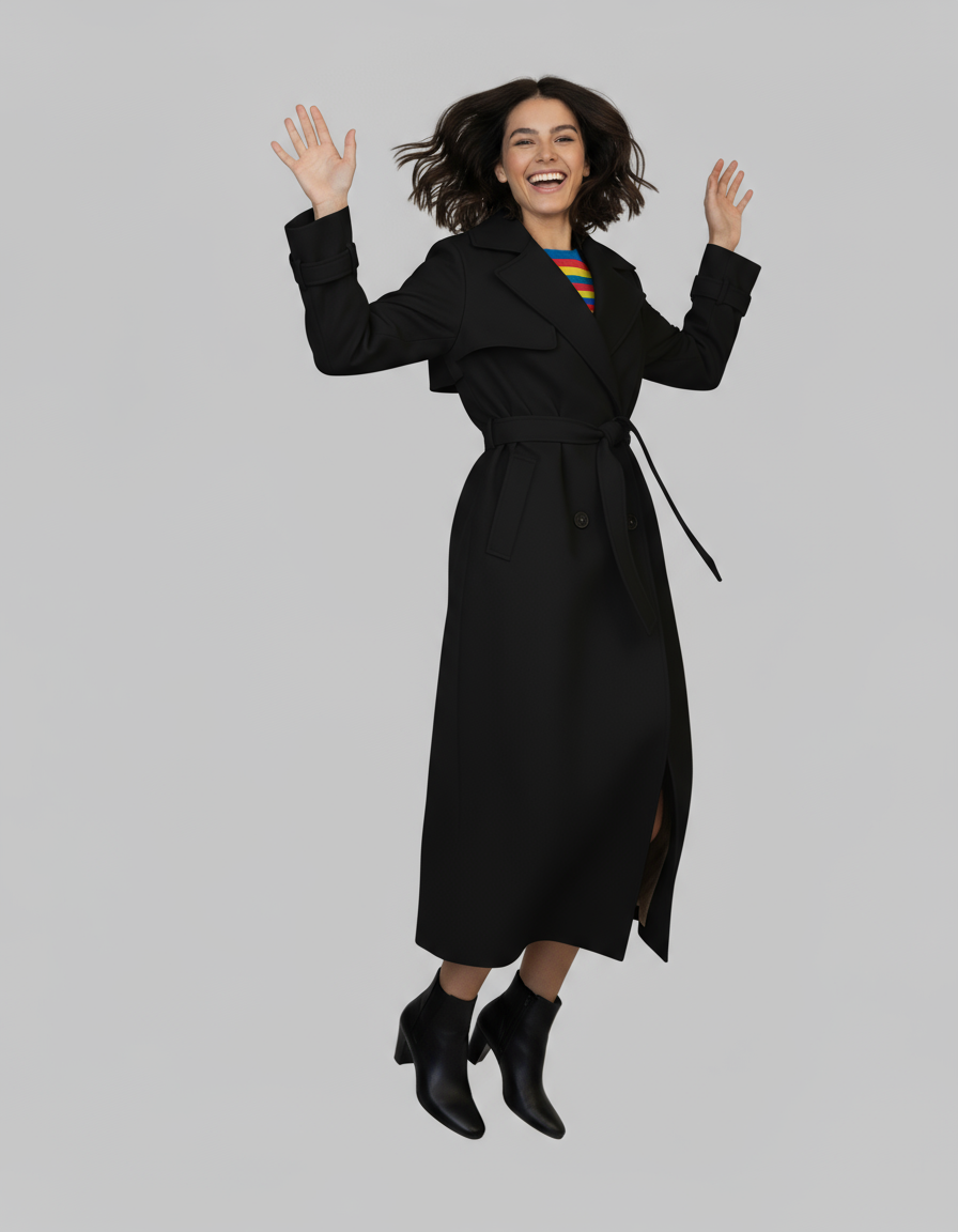 Manteau Clémence – Long, Ceinturé et Élégance Intemporelle