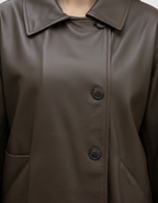 Veste Oversize Effet Cuir Femme – Simili Cuir Premium