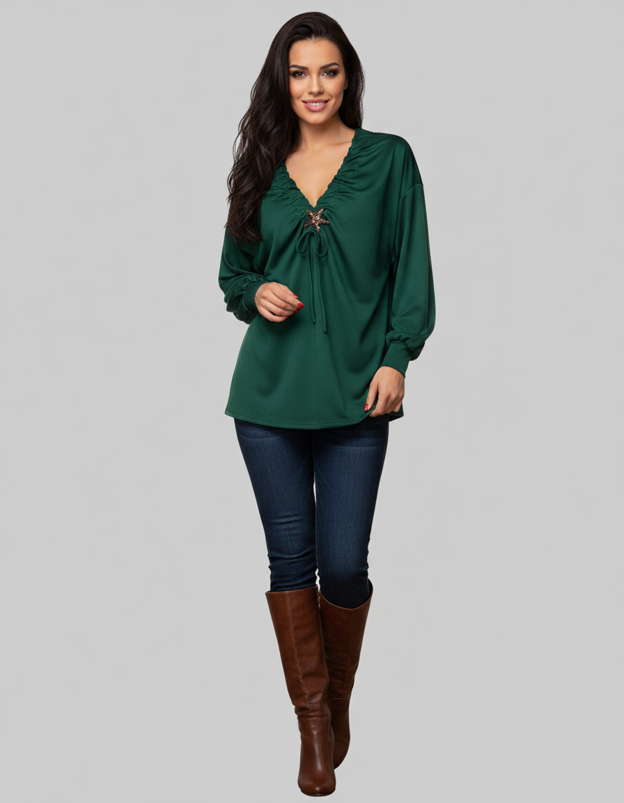 Blouse broche étoile