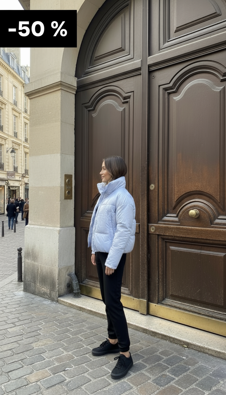 Doudoune chaude effet satiné