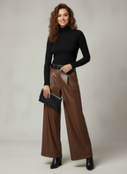 Pantalon large en similicuir – Taille 34 à 44 | Coupe chic & moderne Dolce Vita