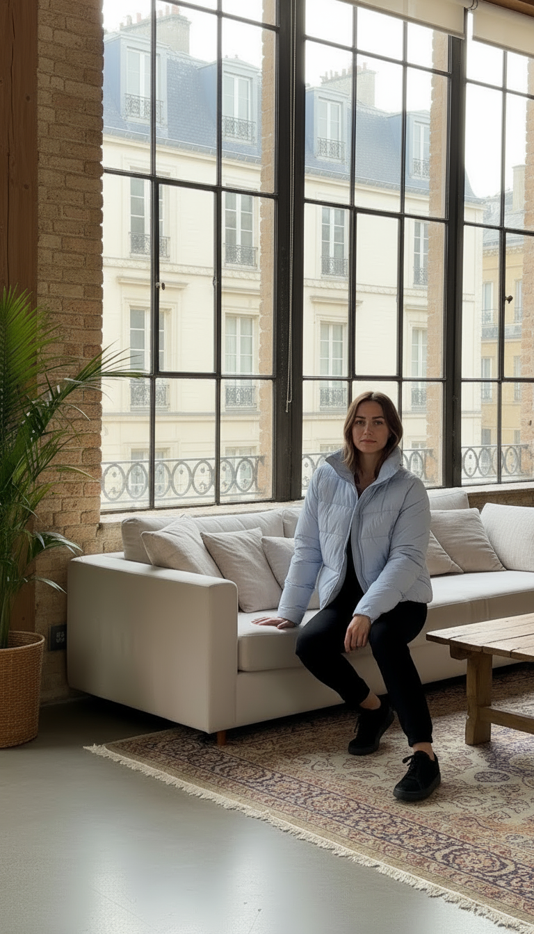 Doudoune chaude effet satiné