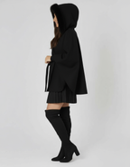 MANTEAU CAPE COL EFFET FOURRURE PIECE UNIQUE