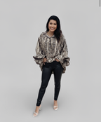 Blouse longue leopard