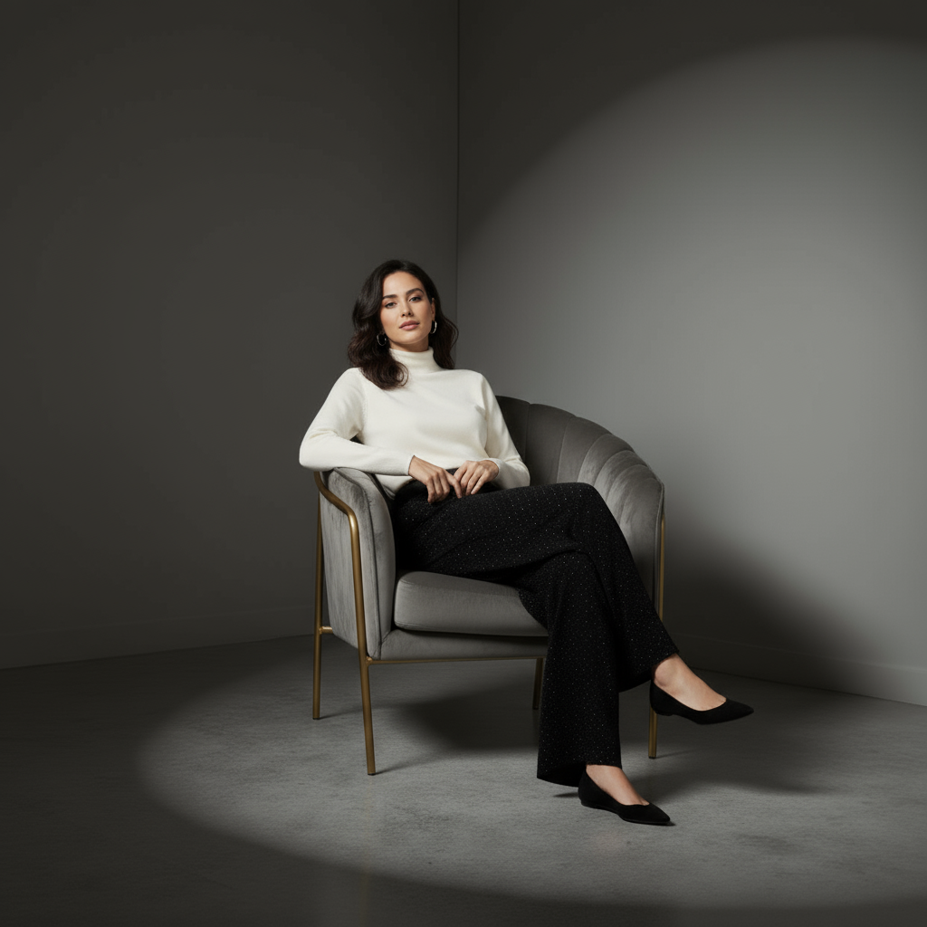 Pantalon palazzo paillettes