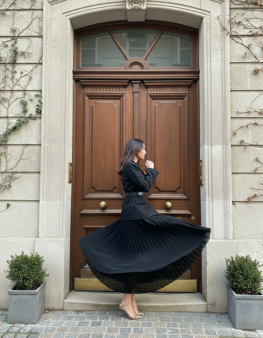 ROBE BLAZER JUPE PLISSE PIECE UNIQUE