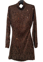 Robe Stardust – Dos Nu & Strass Chocolat